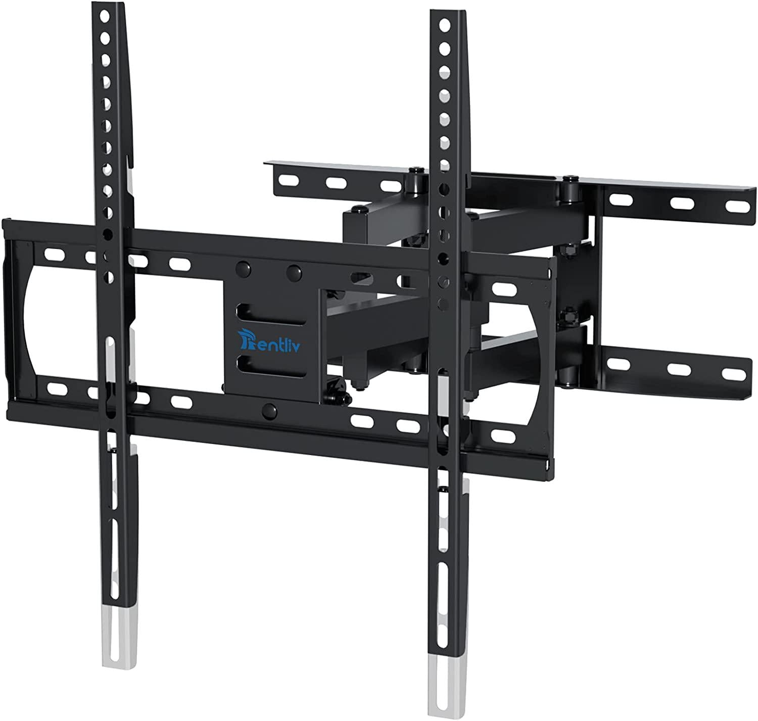 furduzz, TV Wall Mounts TV Bracket for Most 26-55 Inch Flat Curved Screen, Full Motion TV Mount Bracket with Swivel Articulating Dual Arms Extension Tilt Rotation, Max VESA 400x400mm, 99 LBS Loading