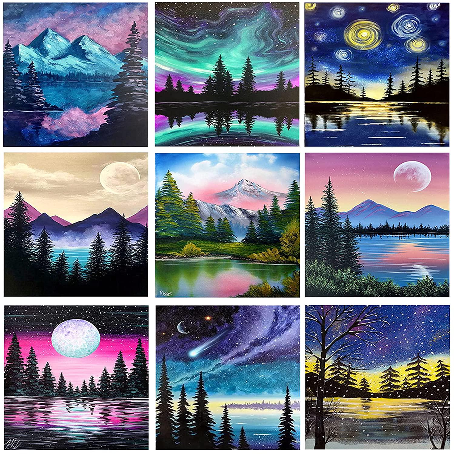 TWBB, TWBB 9 Pack Diamond Painting,DIY 5D Diamond Painting Kits for Adults and Kids,Diamond Art Kits for Adults Full,12x12 inch