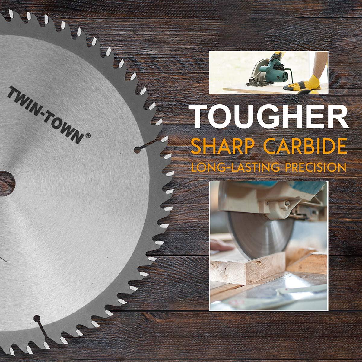 TWIN-TOWN, TWIN-TOWN 8-1/4-Inch Saw Blade, 60 Teeth,General Purpose for Soft Wood, Hard Wood, Chipboard and Plywood, 5/8-Inch DMK Arbor