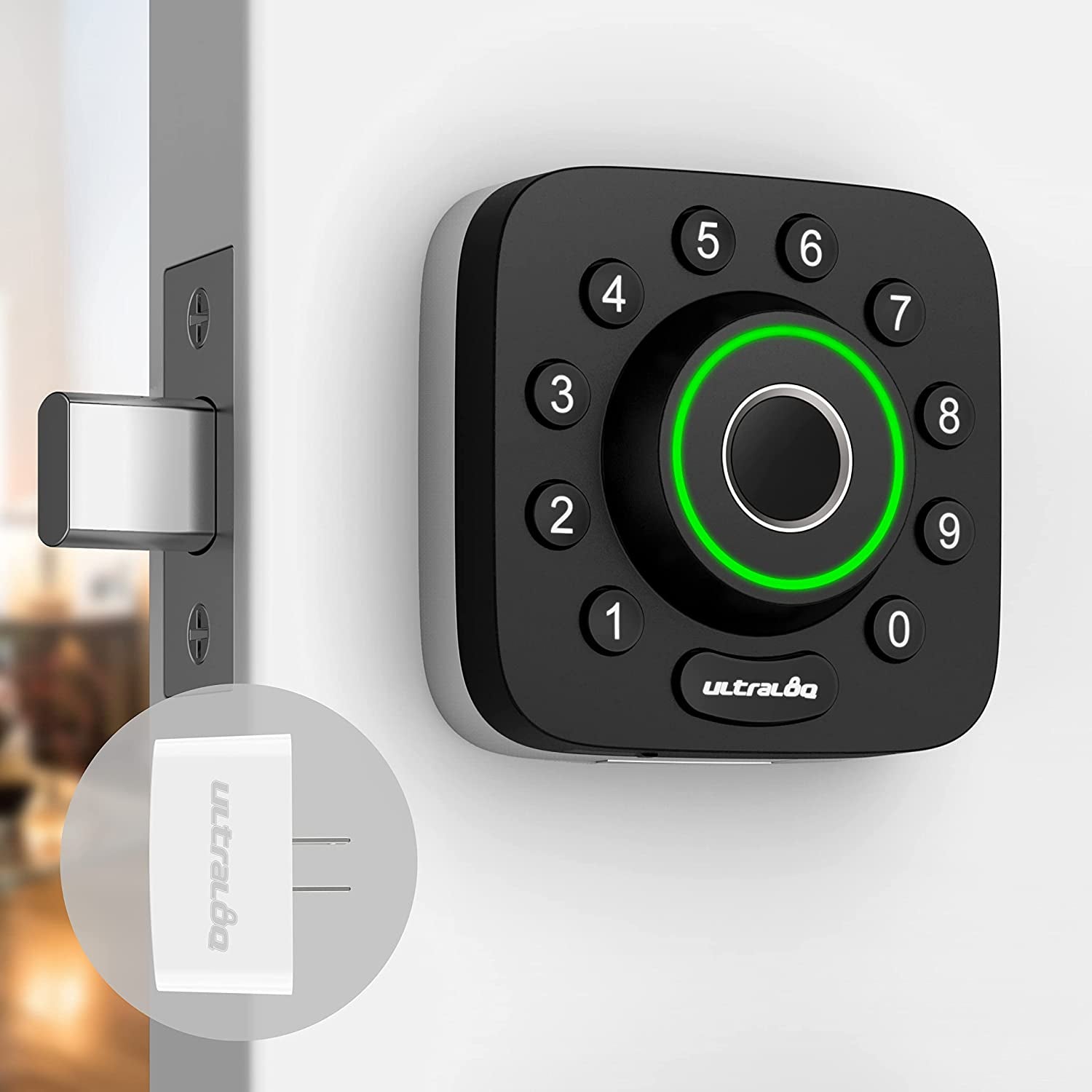 secretgreen.com.au, U-Bolt Pro Bluetooth Enabled Fingerprint and Keypad Smart Deadbolt + Bridge Wifi Adaptor, 6-In-1 Keyless Entry, Control Remotely via Smartphone, Fingerprint ID, Anti-Peep Code | Auto Unlock & Lock