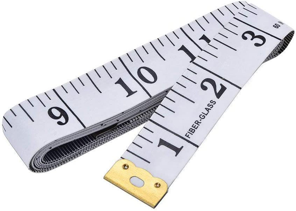 U-horizon, U-Horizon 60 Inch 150Cm Soft Tape Measure for Sewing Tailor Flexible Cloth Ruler Body Size Measurement, White