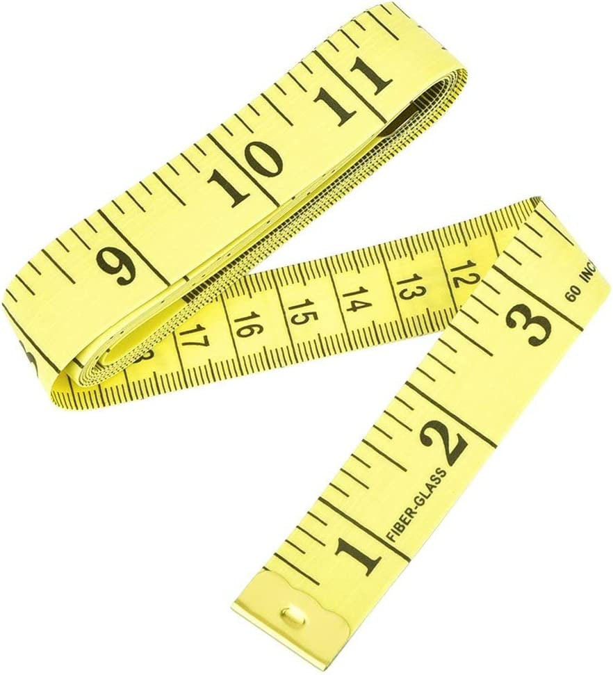 U-horizon, U-Horizon 60 Inch 150Cm Soft Tape Measure for Sewing Tailor Flexible Cloth Ruler Body Size Measurement, Yellow