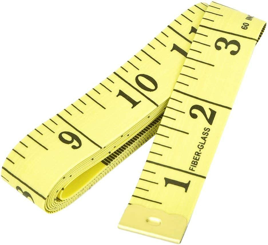 U-horizon, U-Horizon 60 Inch 150Cm Soft Tape Measure for Sewing Tailor Flexible Cloth Ruler Body Size Measurement, Yellow