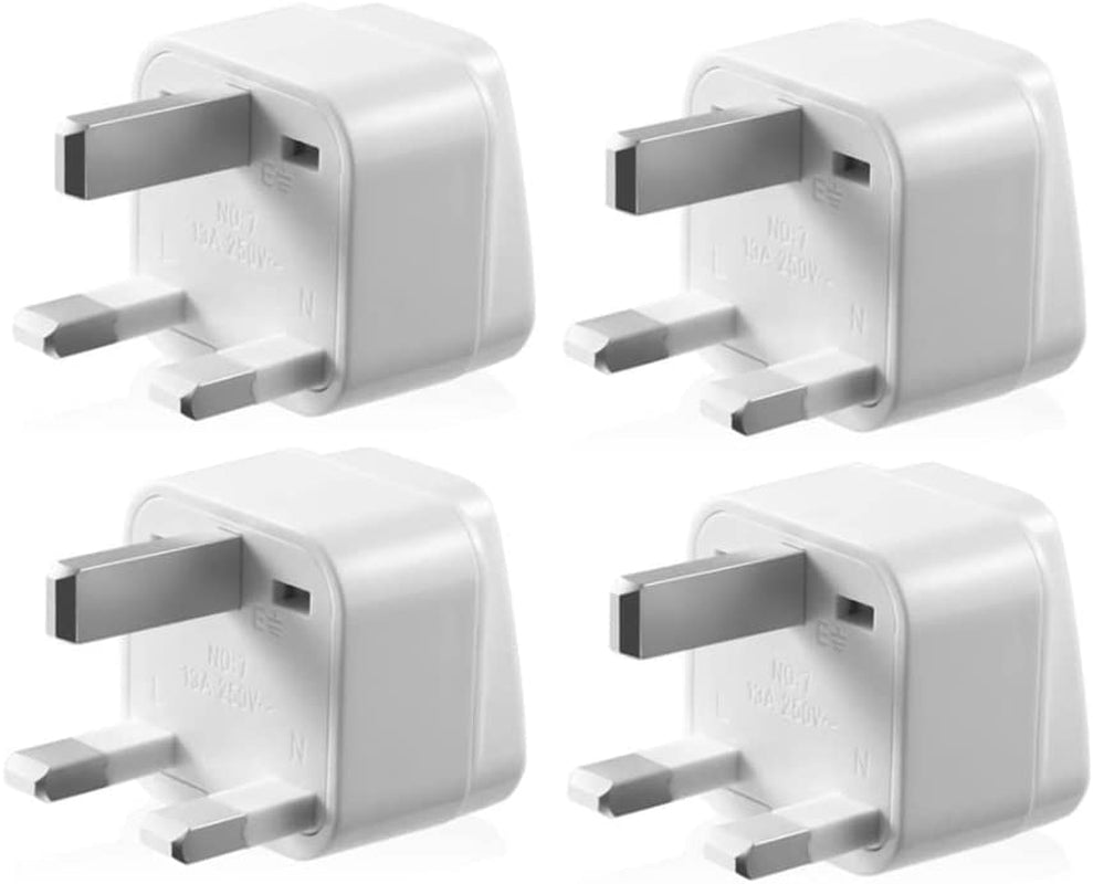 secretgreen.com.au, UK Travel Adapter with Universal Travel Accessories Input, US, Australia, India, Europe to UK 3 Pin Power Plug, Type G UK International Power Adapters (AUS to UK Pack of 4)