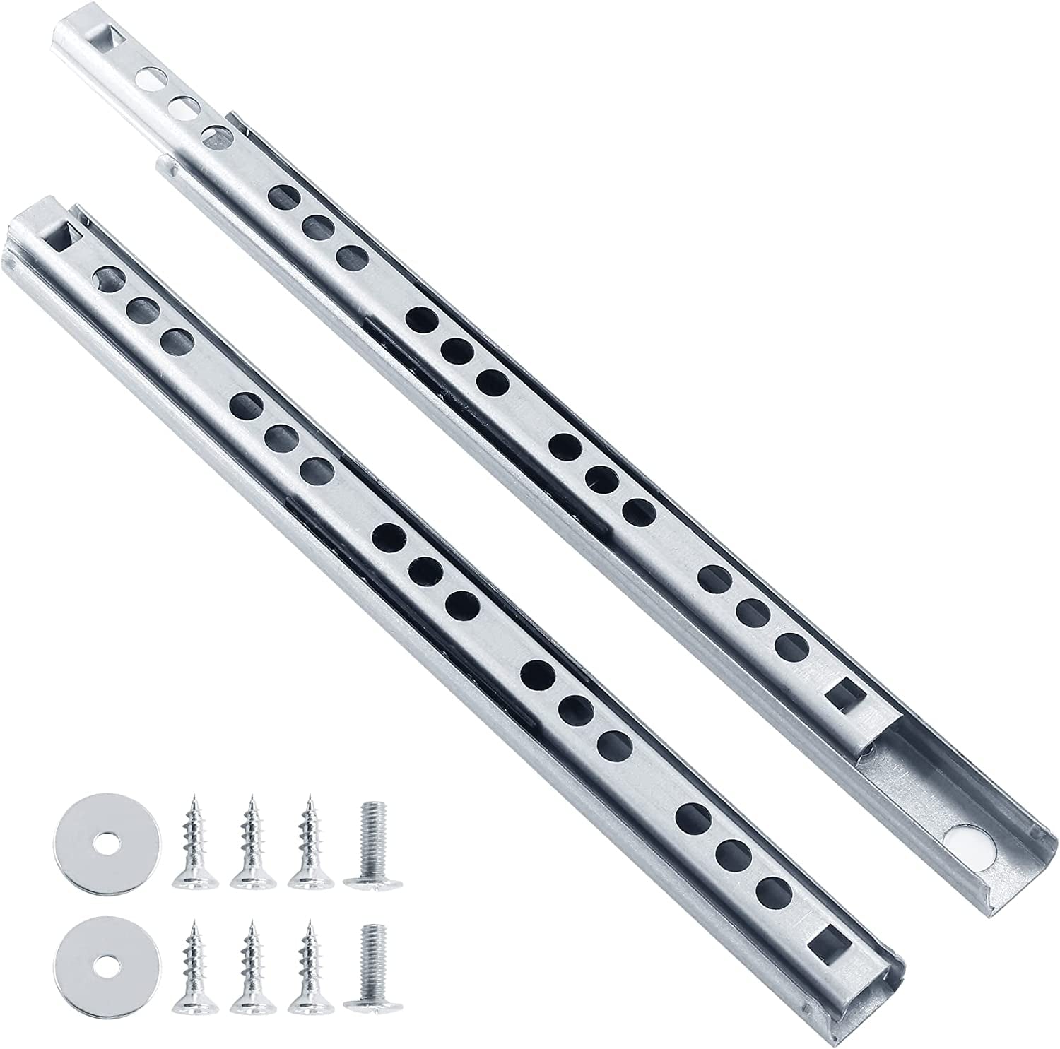 Uenhoy, Uenhoy 6 Pair Drawer Slides 8.42" Full Extension Slide Track Rail Ball Bearing Two Way Drawer Slides (17Mm X 214Mm)