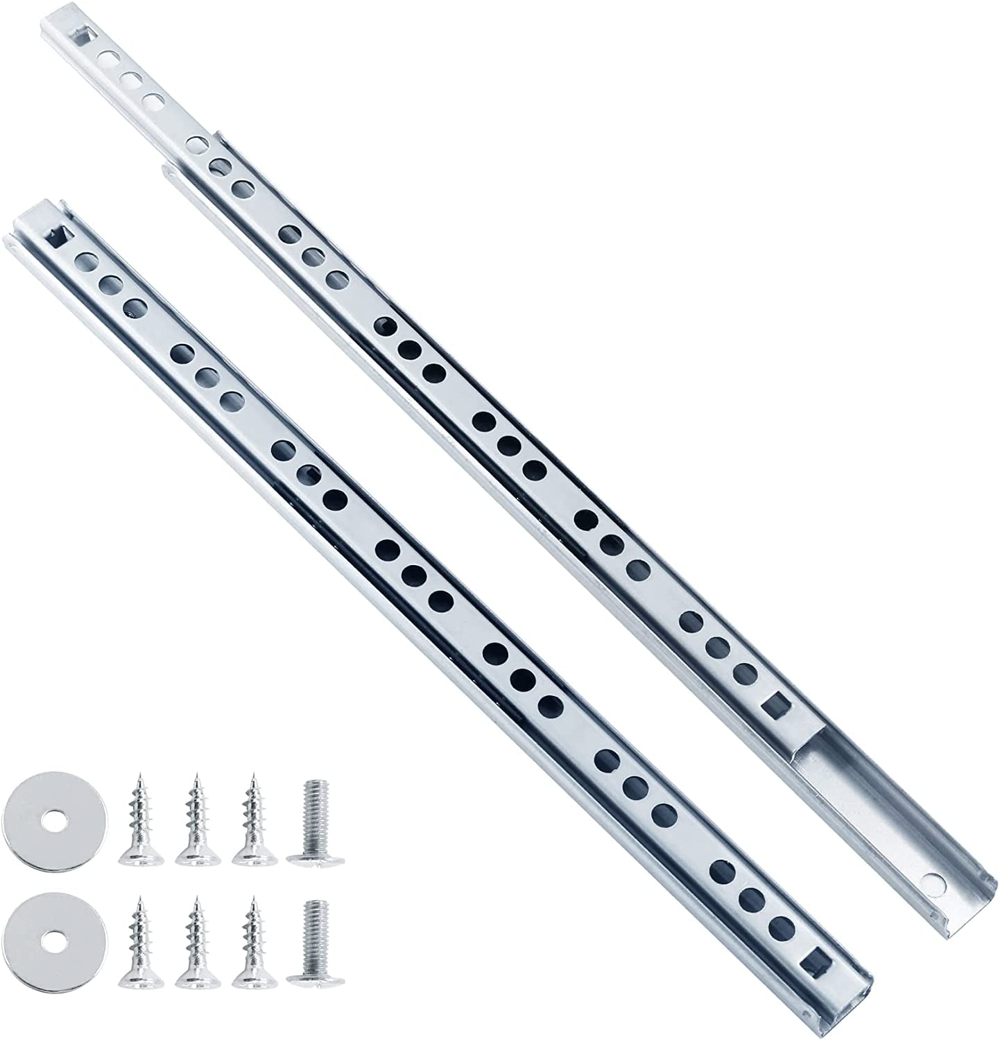 Uenhoy, Uenhoy 6 Pair Drawer Slides 9.68" Full Extension Slide Track Rail Ball Bearing Two Way Drawer Slides (17Mm X 246Mm)