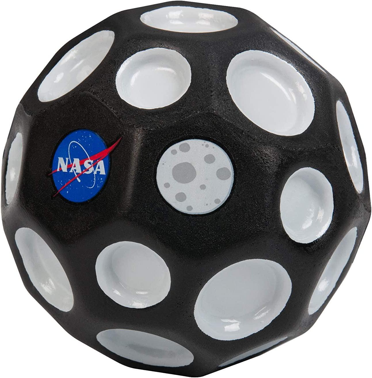 Waboba, Waboba NASA Moon Ball - Bounces Out of This World - Original Patented Design - Craters Make Pop Sounds When It Hits The Ground - Easy to Grip, Colour - Black/Gray